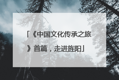 《中国文化传承之旅》首篇，走进旌阳