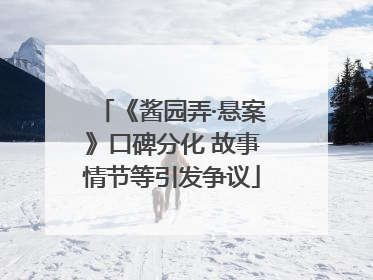 《酱园弄·悬案》口碑分化 故事情节等引发争议