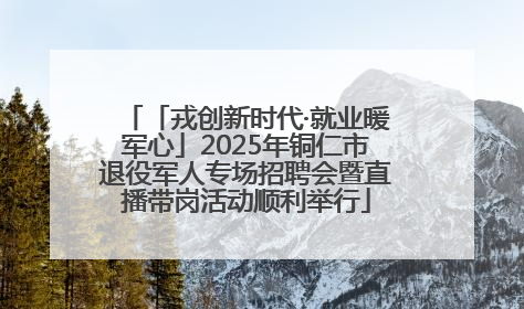 「戎创新时代·就业暖军心」2025年铜仁市退役军人专场招聘会暨直播带岗活动顺利举行