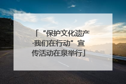 “保护文化遗产·我们在行动”宣传活动在泉举行