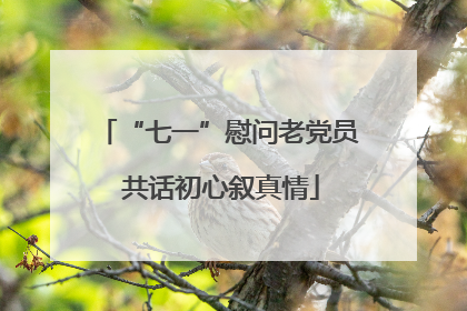“七一”慰问老党员 共话初心叙真情