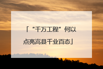 “千万工程”何以点亮嵩县千业百态