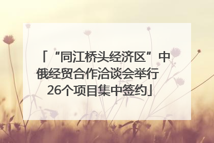 “同江桥头经济区”中俄经贸合作洽谈会举行 26个项目集中签约