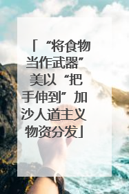 “将食物当作武器” 美以“把手伸到”加沙人道主义物资分发