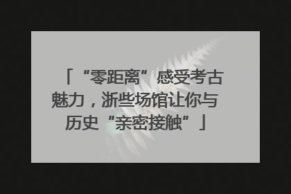 “零距离”感受考古魅力，浙些场馆让你与历史“亲密接触”