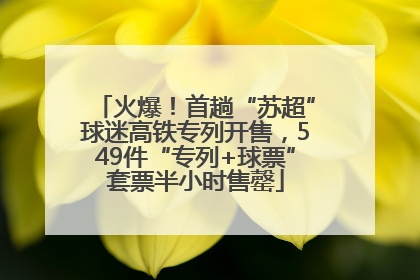 火爆！首趟“苏超”球迷高铁专列开售，549件“专列+球票”套票半小时售罄