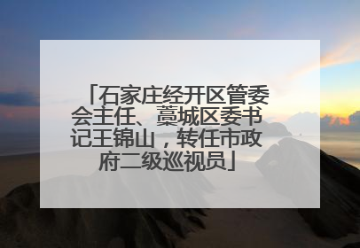 石家庄经开区管委会主任、藁城区委书记王锦山，转任市政府二级巡视员