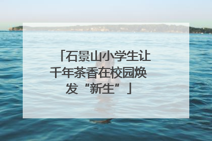 石景山小学生让千年茶香在校园焕发“新生”