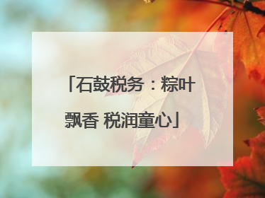 石鼓税务：粽叶飘香 税润童心