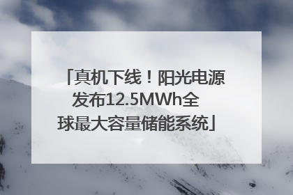 真机下线！阳光电源发布12.5MWh全球最大容量储能系统