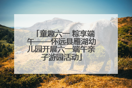 童趣六一 粽享端午——怀远县雁湖幼儿园开展六一端午亲子游园活动