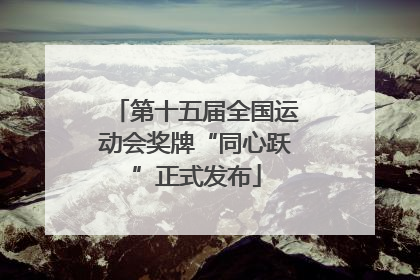 第十五届全国运动会奖牌“同心跃”正式发布