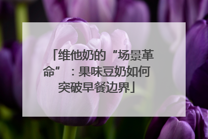 维他奶的“场景革命”：果味豆奶如何突破早餐边界