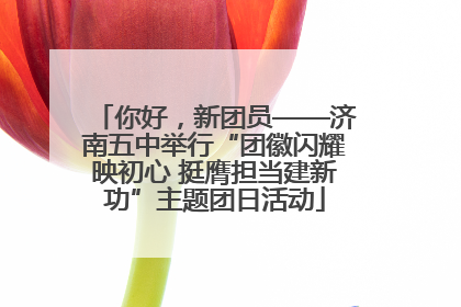 你好，新团员——济南五中举行“团徽闪耀映初心 挺膺担当建新功”主题团日活动