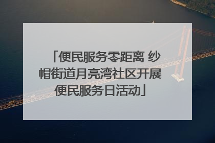便民服务零距离 纱帽街道月亮湾社区开展便民服务日活动