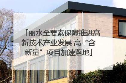 丽水全要素保障推进高新技术产业发展 高“含新量”项目加速落地