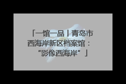 一馆一品丨青岛市西海岸新区档案馆：“影像西海岸”