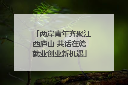 两岸青年齐聚江西庐山 共话在赣就业创业新机遇