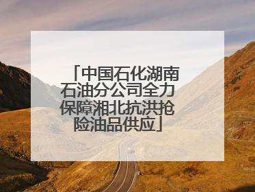 中国石化湖南石油分公司全力保障湘北抗洪抢险油品供应