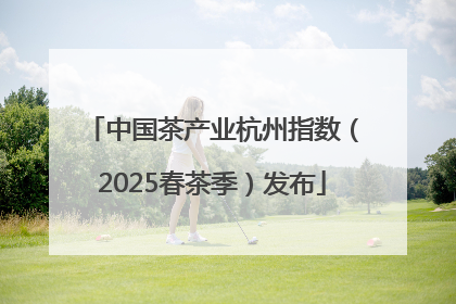 中国茶产业杭州指数（2025春茶季）发布