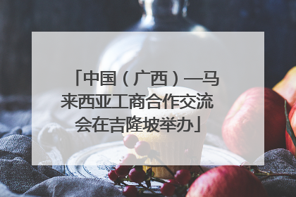 中国（广西）—马来西亚工商合作交流会在吉隆坡举办
