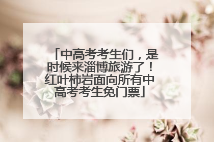 中高考考生们，是时候来淄博旅游了！红叶柿岩面向所有中高考考生免门票
