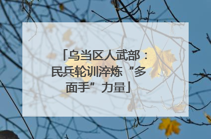 乌当区人武部：民兵轮训淬炼“多面手”力量