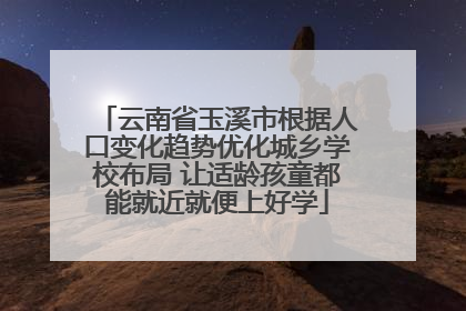 云南省玉溪市根据人口变化趋势优化城乡学校布局 让适龄孩童都能就近就便上好学