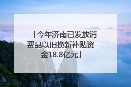 今年济南已发放消费品以旧换新补贴资金18.8亿元