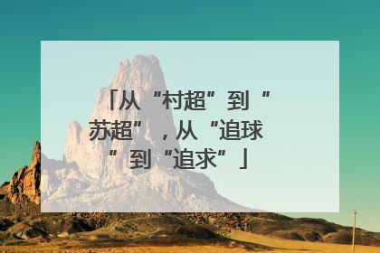 从“村超”到“苏超”，从“追球”到“追求”
