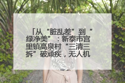 从“脏乱差”到“绿净美”：新泰市宫里镇高泉村“三清三拆”破顽疾，无人机“天眼”护新颜