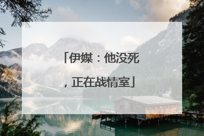 伊媒：他没死，正在战情室