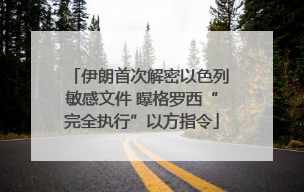 伊朗首次解密以色列敏感文件 曝格罗西“完全执行”以方指令