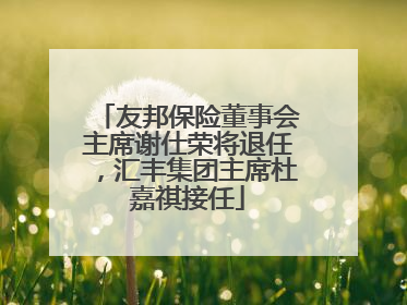 友邦保险董事会主席谢仕荣将退任，汇丰集团主席杜嘉祺接任