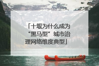 十堰为什么成为“黑马型”城市治理网络维度典型