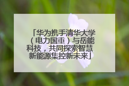 华为携手清华大学（电力国重）与岳能科技，共同探索智慧新能源集控新未来