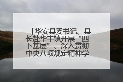 华安县委书记、县长赴华丰镇开展“四下基层”、深入贯彻中央八项规定精神学习教育工作调研