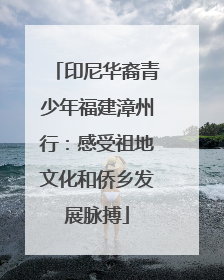 印尼华裔青少年福建漳州行：感受祖地文化和侨乡发展脉搏