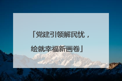 党建引领解民忧，绘就幸福新画卷