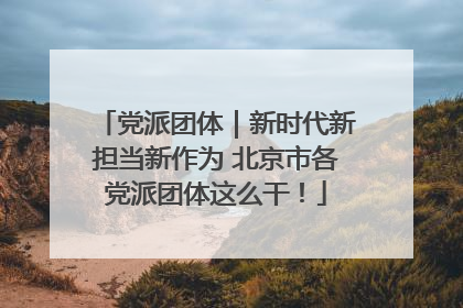 党派团体｜新时代新担当新作为 北京市各党派团体这么干！