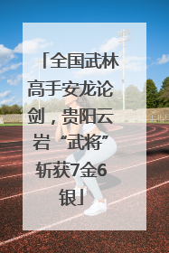 全国武林高手安龙论剑，贵阳云岩“武将”斩获7金6银
