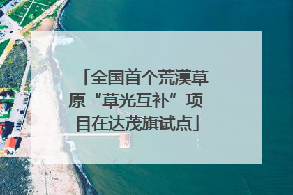 全国首个荒漠草原“草光互补”项目在达茂旗试点