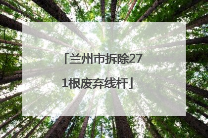 兰州市拆除271根废弃线杆