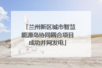 兰州新区城市智慧能源岛协同耦合项目成功并网发电