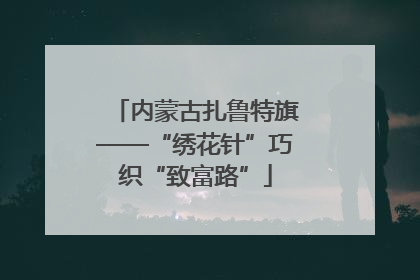 内蒙古扎鲁特旗——“绣花针”巧织“致富路”