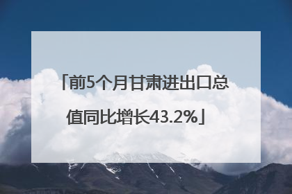 前5个月甘肃进出口总值同比增长43.2%