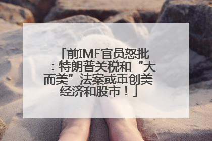 前IMF官员怒批：特朗普关税和“大而美”法案或重创美经济和股市！