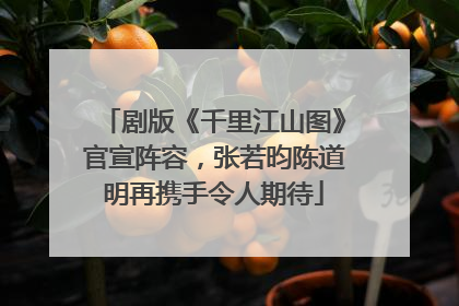 剧版《千里江山图》官宣阵容，张若昀陈道明再携手令人期待
