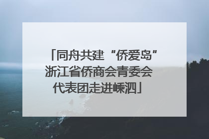 同舟共建“侨爱岛” 浙江省侨商会青委会代表团走进嵊泗