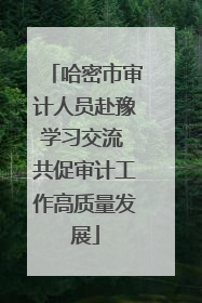 哈密市审计人员赴豫学习交流 共促审计工作高质量发展